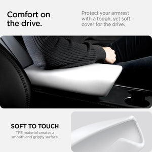 Spigen Tesla Model 3 2017–2023 / Model Y 2020–2024 Armrest Cover – White official detail 8
