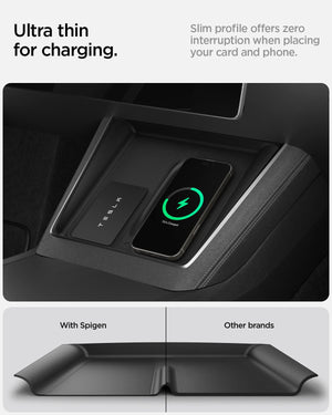 Black Spigen TO261JH Tesla Model Y Juniper charging pad cover feature view 7