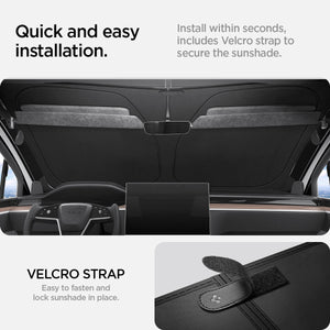 Spigen Tesla Model X CryoShade Windshield Sunshade – official detail 11