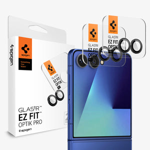 Spigen Galaxy Z Flip 8 Camera Lens Protector Optik Pro EZ Fit - Black - image 1