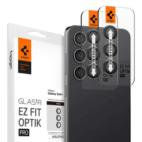 Spigen Galaxy S24 Plus 鏡頭保護貼 – Optik Pro EZ Fit(2入裝)