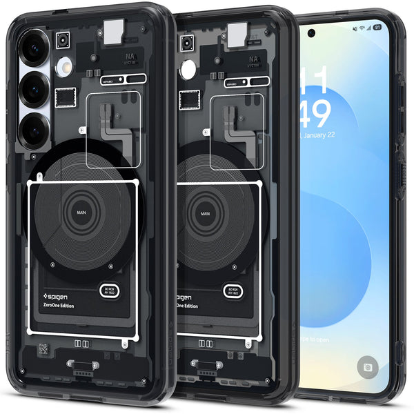 Spigen Galaxy S25 保護殼 - Ultra Hybrid 系列透明防摔殼 MagFit Zero One