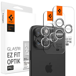 Spigen iPhone 15 Pro Max / 15 Pro Lens Protector – Optik Pro EZ Fit – Crystal Clear product image 1