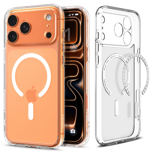 Spigen iPhone 17 Pro Max 保護殼 - Ultra Hybrid 系列透明防摔殼(MagFit)