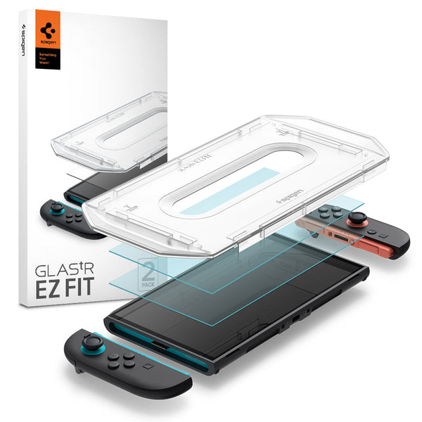 Spigen 任天堂 Switch 2 螢幕保護貼 – GLAS.tR EZ Fit(2 片裝)