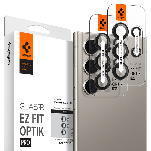מגן עדשה Spigen Galaxy S24 Ultra – Optik Pro EZ Fit (חבילה של 2)
