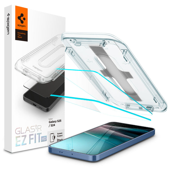 Spigen Galaxy S25 / S24 螢幕保護貼 – Glas.tR EZ Fit HD(2入裝)