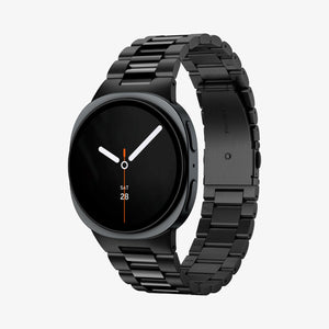 Black Spigen Modern Fit 316L Galaxy Watch band product and feature view 1