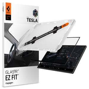 Spigen Tesla Model Y Screen Protector (16”)– GLAS.tR EZ Fit AluminaCore Screen Protector
