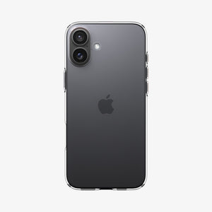 Spigen iPhone 16 Plus Liquid Crystal case in Crystal Clear – rear view