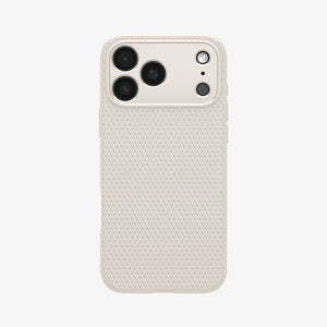 Spigen iPhone 17 Pro Liquid Air case in Natural Titanium – back view