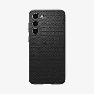 ACS05614 - Galaxy S23 Ultra Case Liquid Air in matte black showing the back