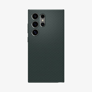 ACS07287 - Galaxy S24 Ultra Case Liquid Air in Matte Black showing the back