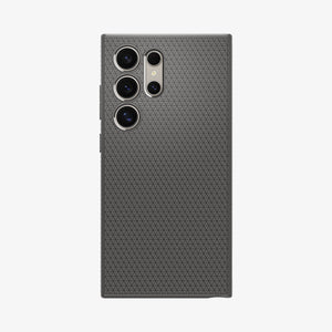 ACS07287 - Galaxy S24 Ultra Case Liquid Air in Matte Black showing the back