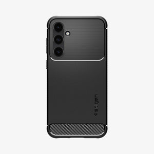 ACS05613 - Galaxy S23 Ultra Case Rugged Armor in matte black showing the back