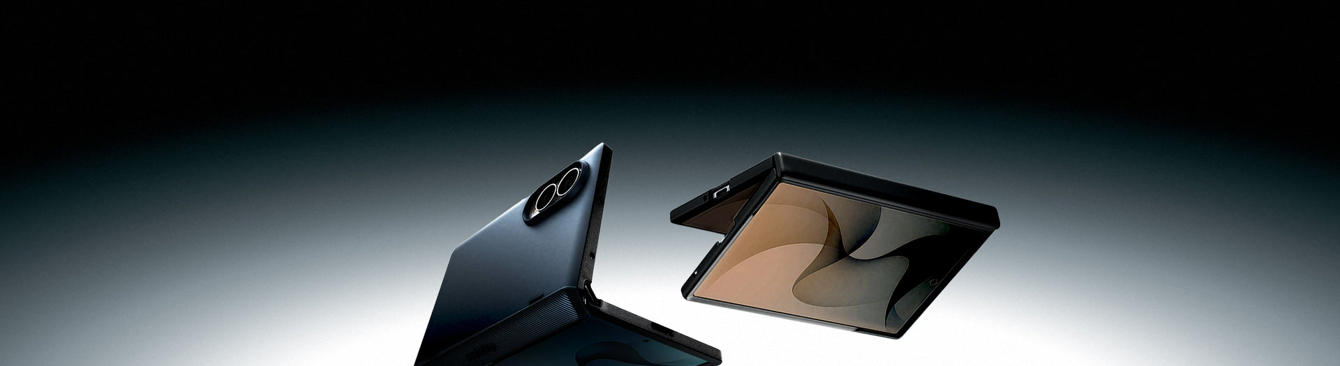Two Galaxy Z Fold 8 devices in Spigen cases on a dark background