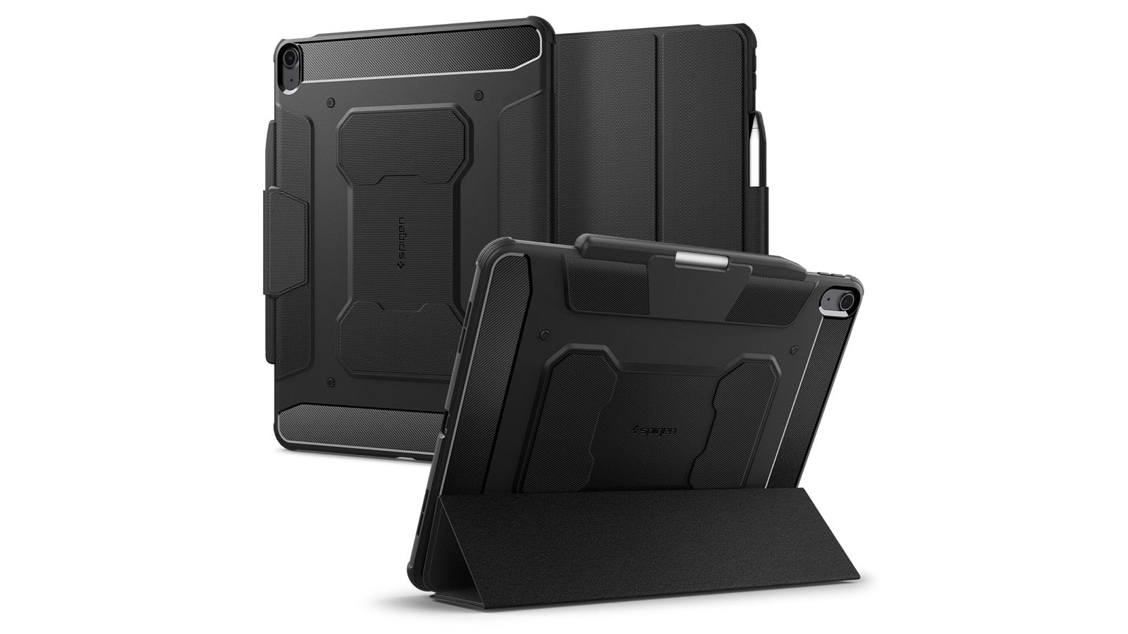 Spigen iPad Air case product image used for an Enzo Aramid MagFit versus Rugged Armor Pro comparison guide