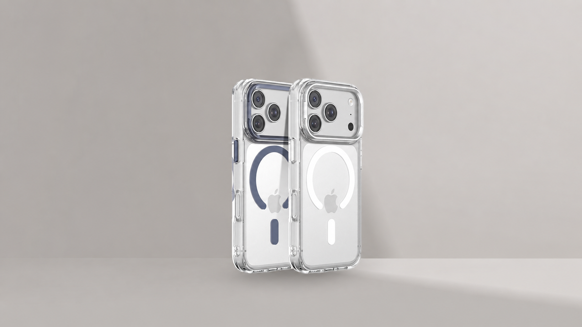 Spigen iPhone 18 Pro and Pro Max case preview with two clear magnetic case designs