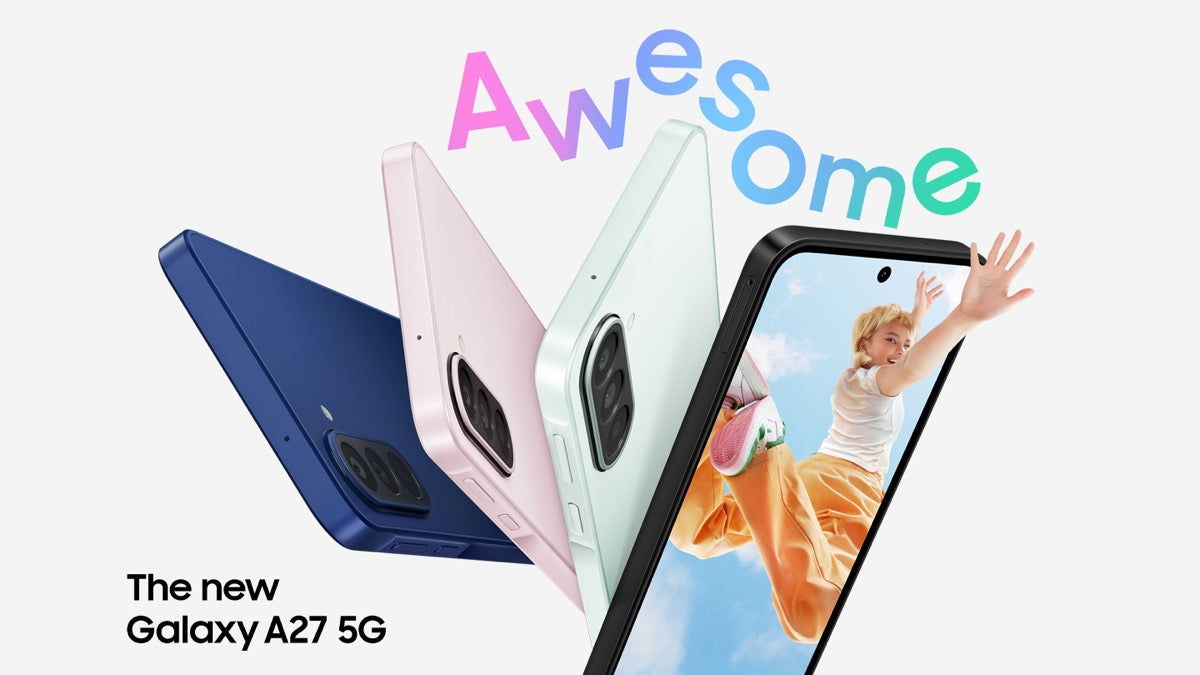 Samsung Galaxy A27 5G official press image showing Awesome Intelligence on the Galaxy A series