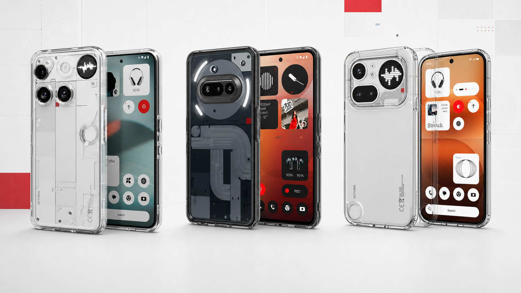 Nothing Phone 3, Phone 3a and Phone 4a Pro Spigen Ultra Hybrid case compatibility comparison