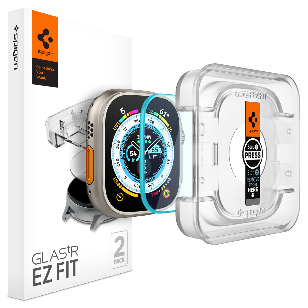 Spigen Apple Watch Ultra screen protector and rugged case accessories