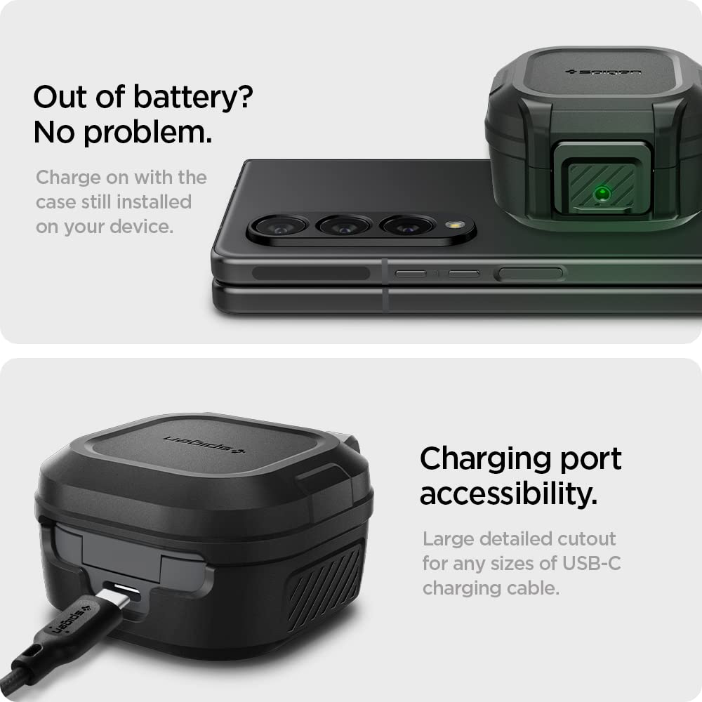 Spigen Galaxy Buds FE Case - Lock Fit - Matte Black - image 6