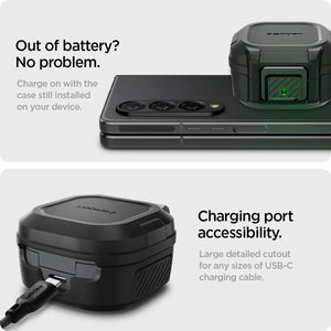 Spigen Galaxy Buds Pro Case - Lock Fit - Matte Black - image 6