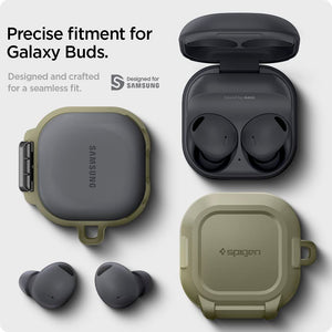 Spigen Galaxy Buds Core / FE / 2 Pro / 2 / Pro / Live Case - Lock Fit - Vintage Khaki - image 2
