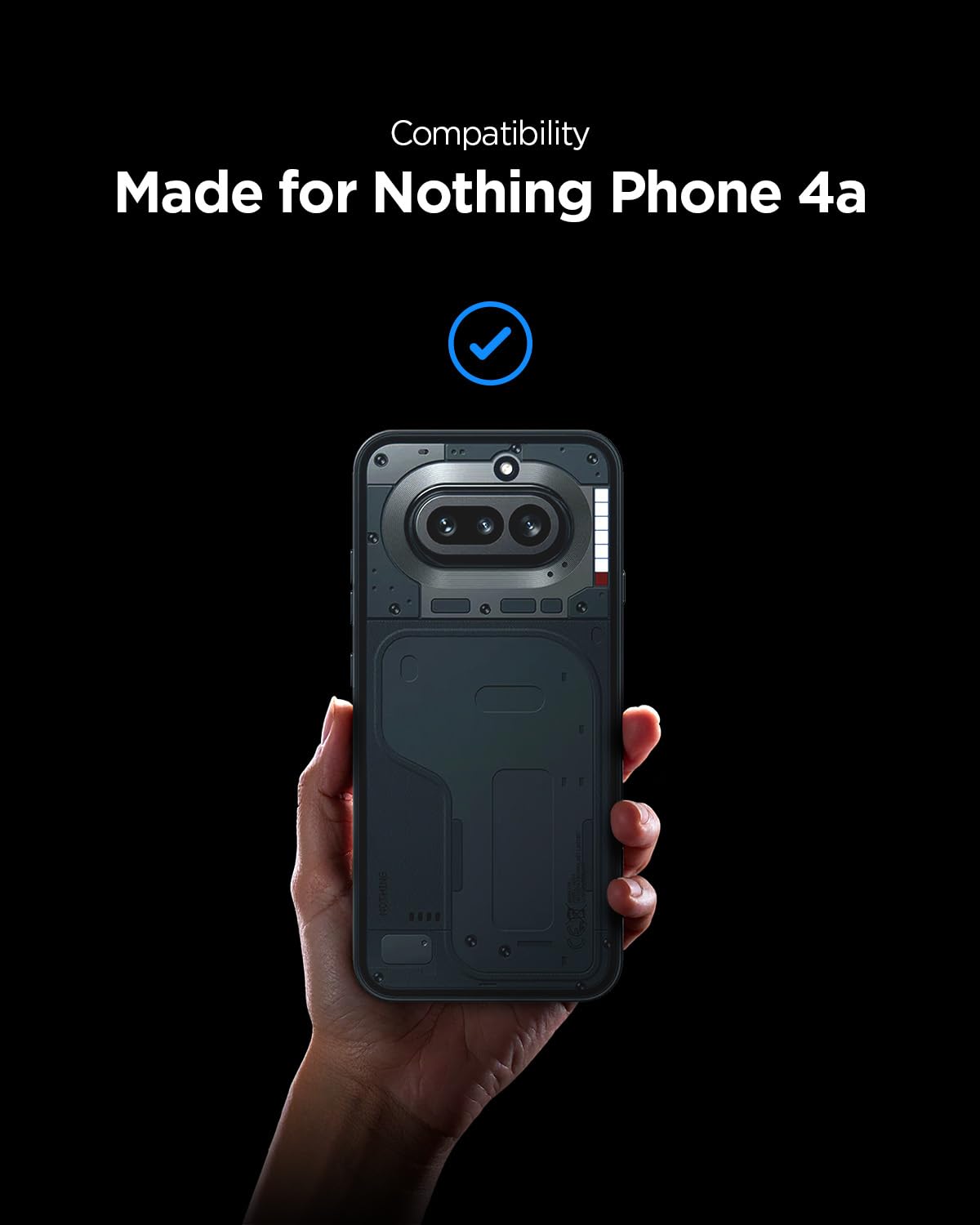 Spigen Glas.tR EZ Fit Pro installed on Nothing Phone 4a