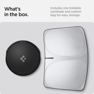 Spigen Tesla front windshield sunshade view 7
