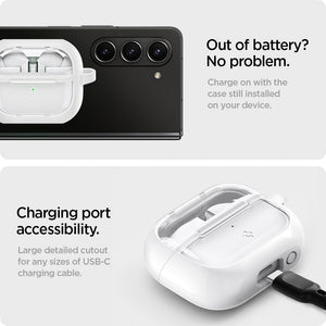 Spigen Galaxy Buds 3 FE / Buds 3 Pro / Buds 3 Case - Ultra Hybrid - Jet White - image 7