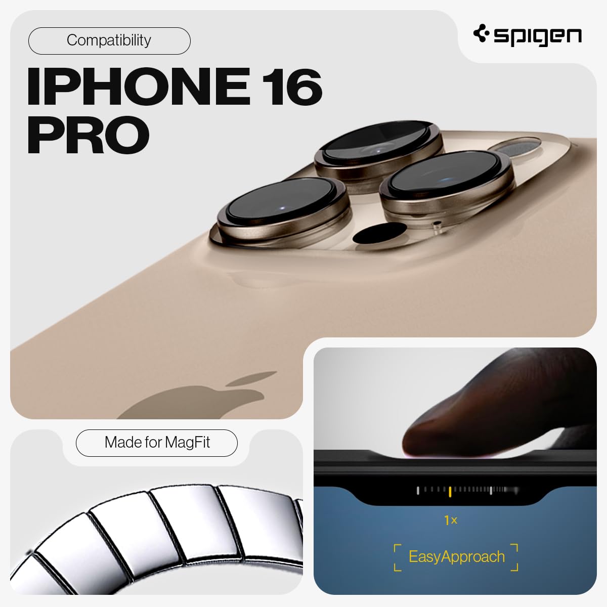 Spigen iPhone 16 Pro Case Tough Armor MagFit - Metal Slate - image 2