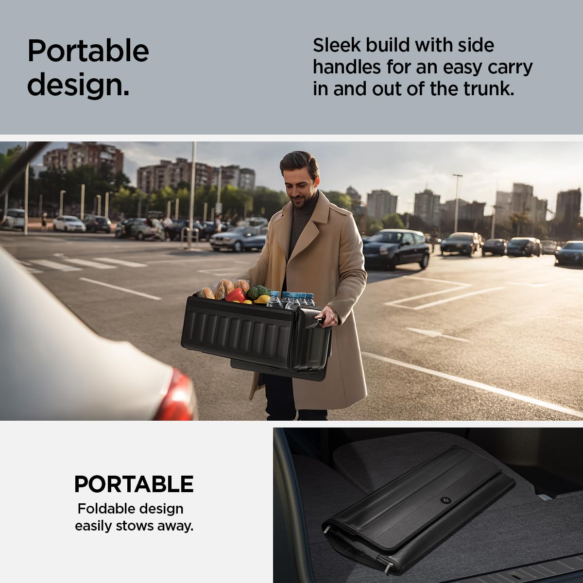 Spigen universal car trunk organizer view 7