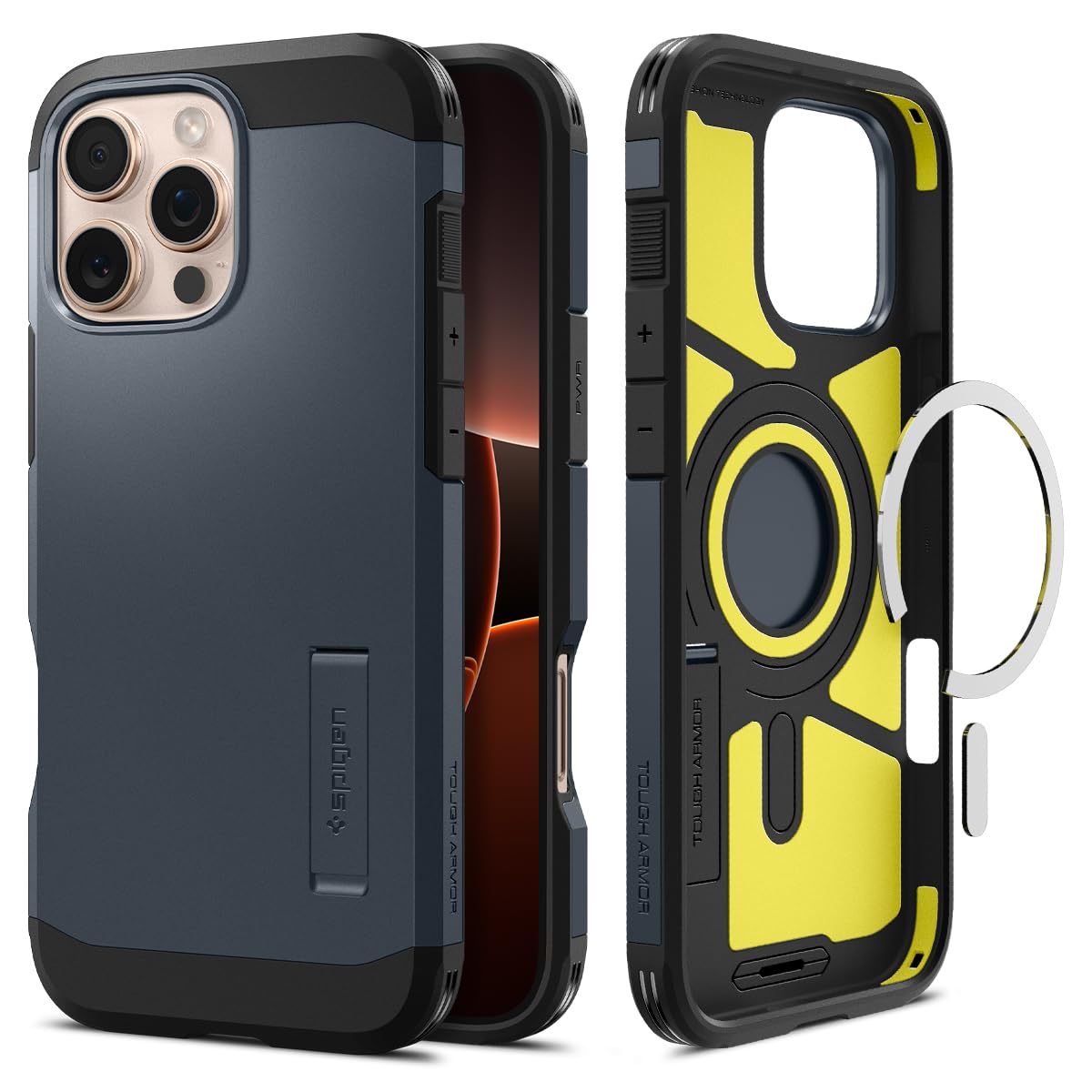 Spigen iPhone 16 Pro Max Case Tough Armor MagFit - Metal Slate - image 1