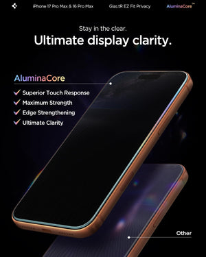 Spigen iPhone 16 Pro Max Screen Protector – GLAS.tR EZ Fit | Privacy – detail image 6