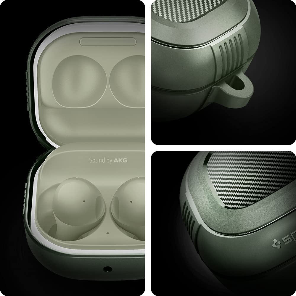 Spigen Galaxy Buds 2 Case - Rugged Armor - Military Green - image 3