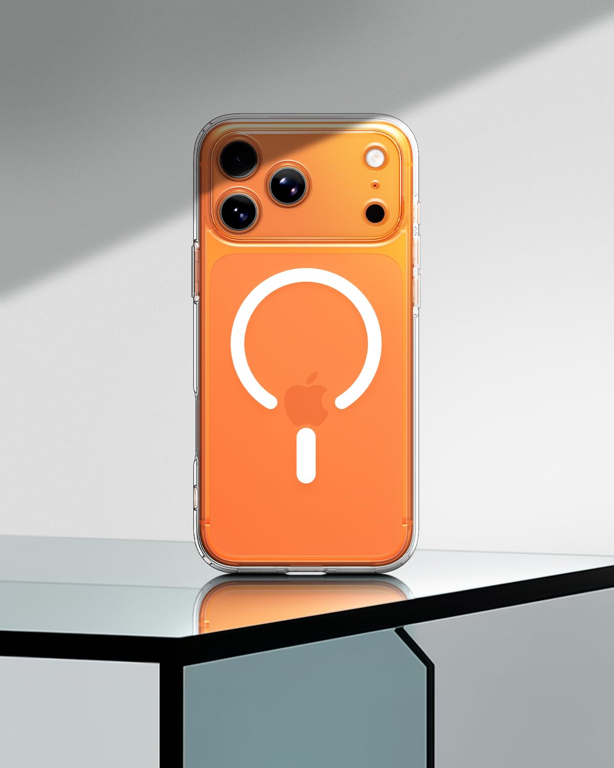Spigen iPhone 17 Pro Ultra Hybrid MagFit case in Clear White - rear product view