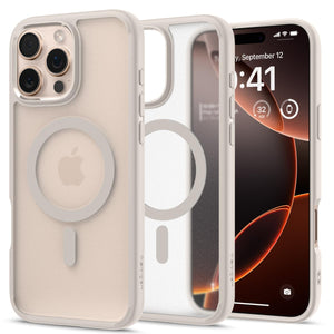 Spigen iPhone 16 Pro Max Case – Ultra Hybrid (MagFit) – Frost Natural Titanium – main image
