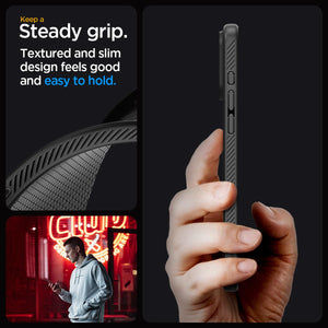 Spigen Liquid Air case for iPhone 15 Pro in Matte Black – alternate detail 3