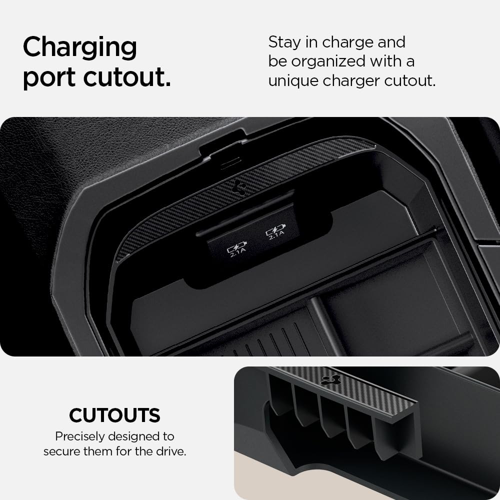 Spigen Toyota RAV4 and RAV4 Prime Console Organizer - Black - image 6