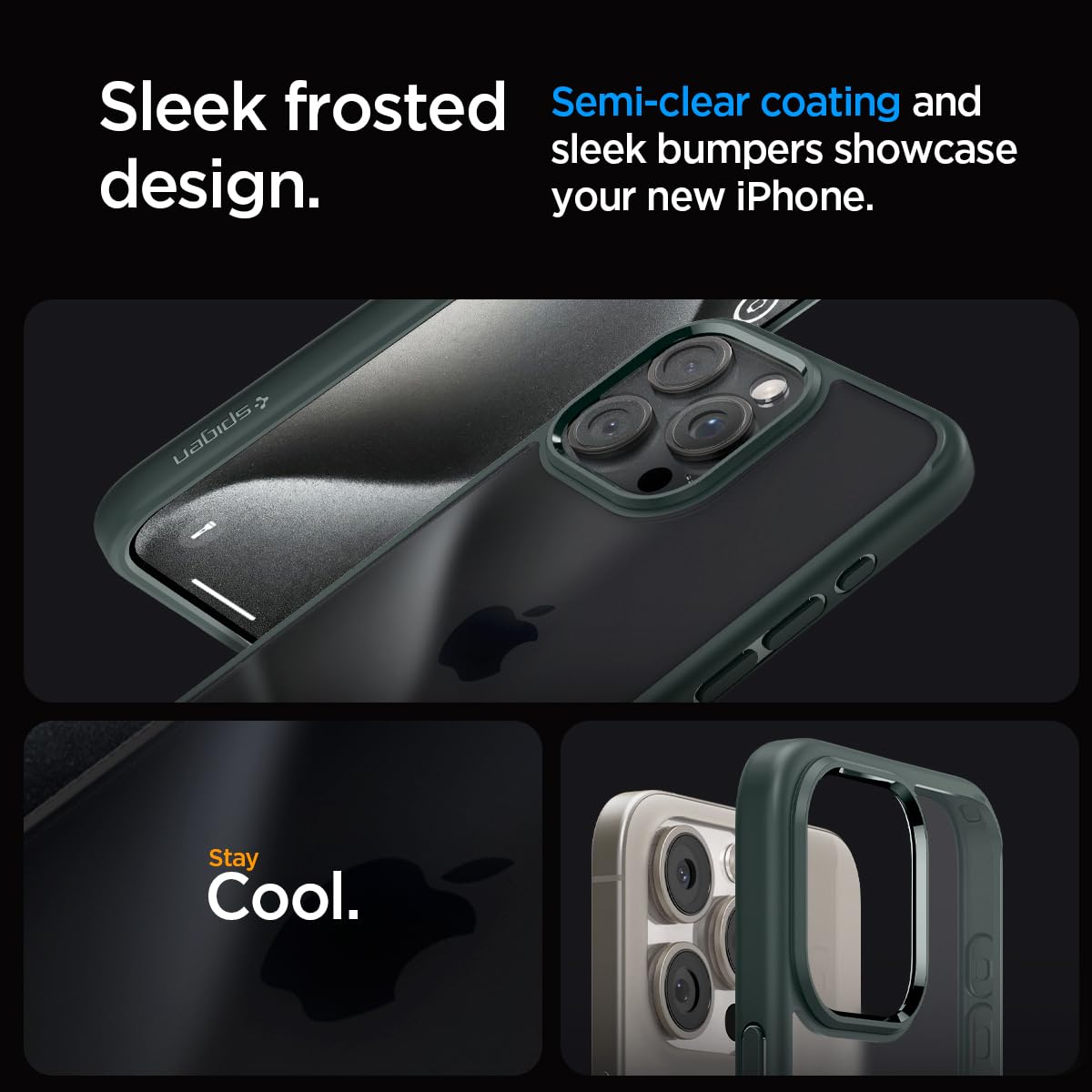 Spigen Ultra Hybrid case for iPhone 15 Pro Max in Frost Green – detail image 2