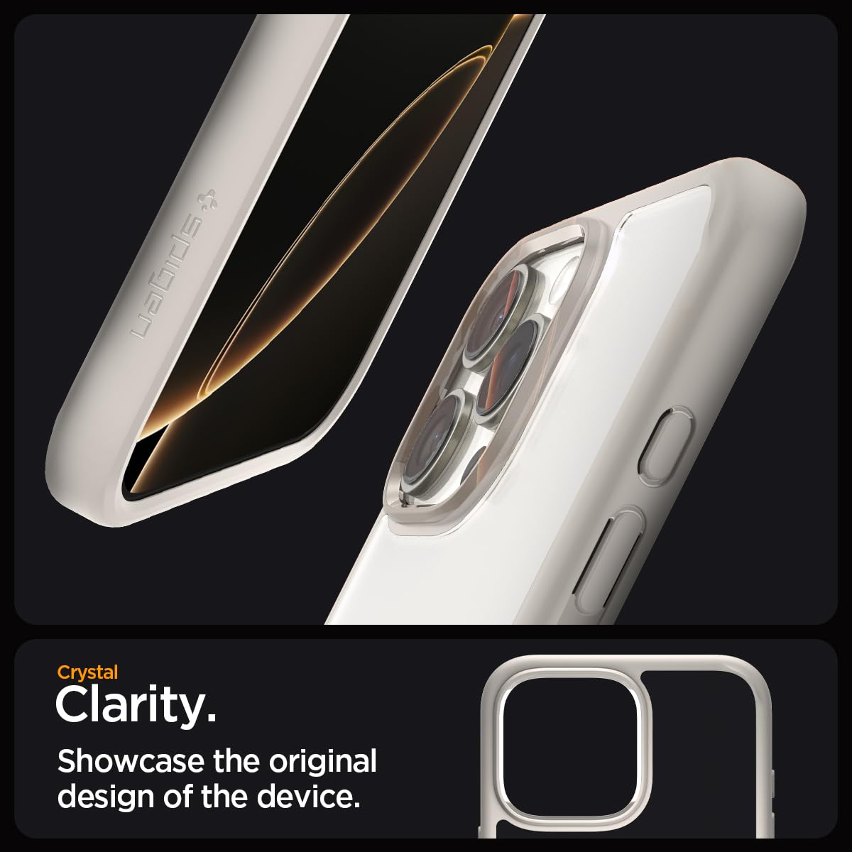 Spigen iPhone 16 Series Case – Ultra Hybrid - Natural Titanium