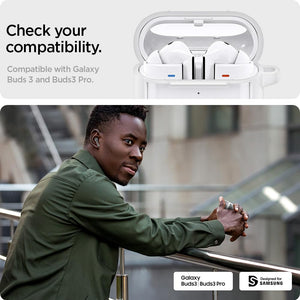 Spigen Galaxy Buds 3 FE Case - Ultra Hybrid - Jet White - image 2