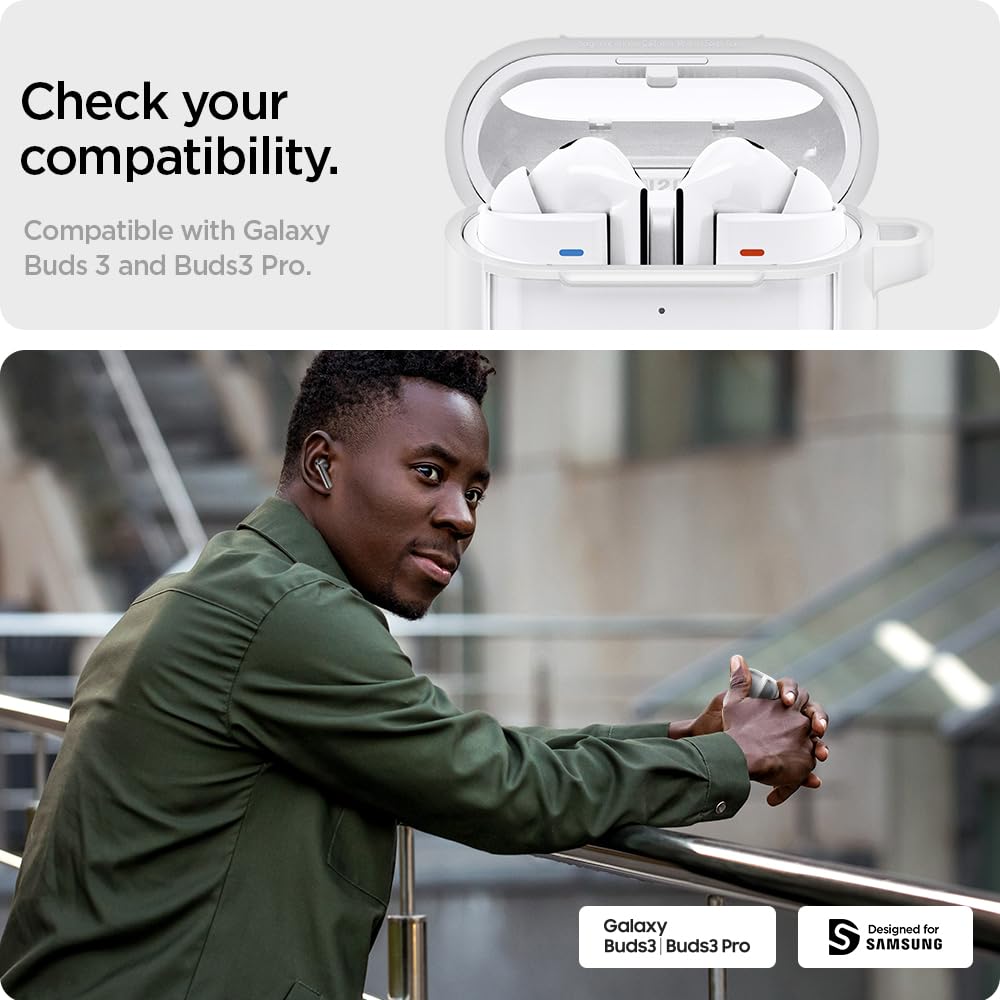 Spigen Galaxy Buds 3 Case - Ultra Hybrid - Jet White - image 2