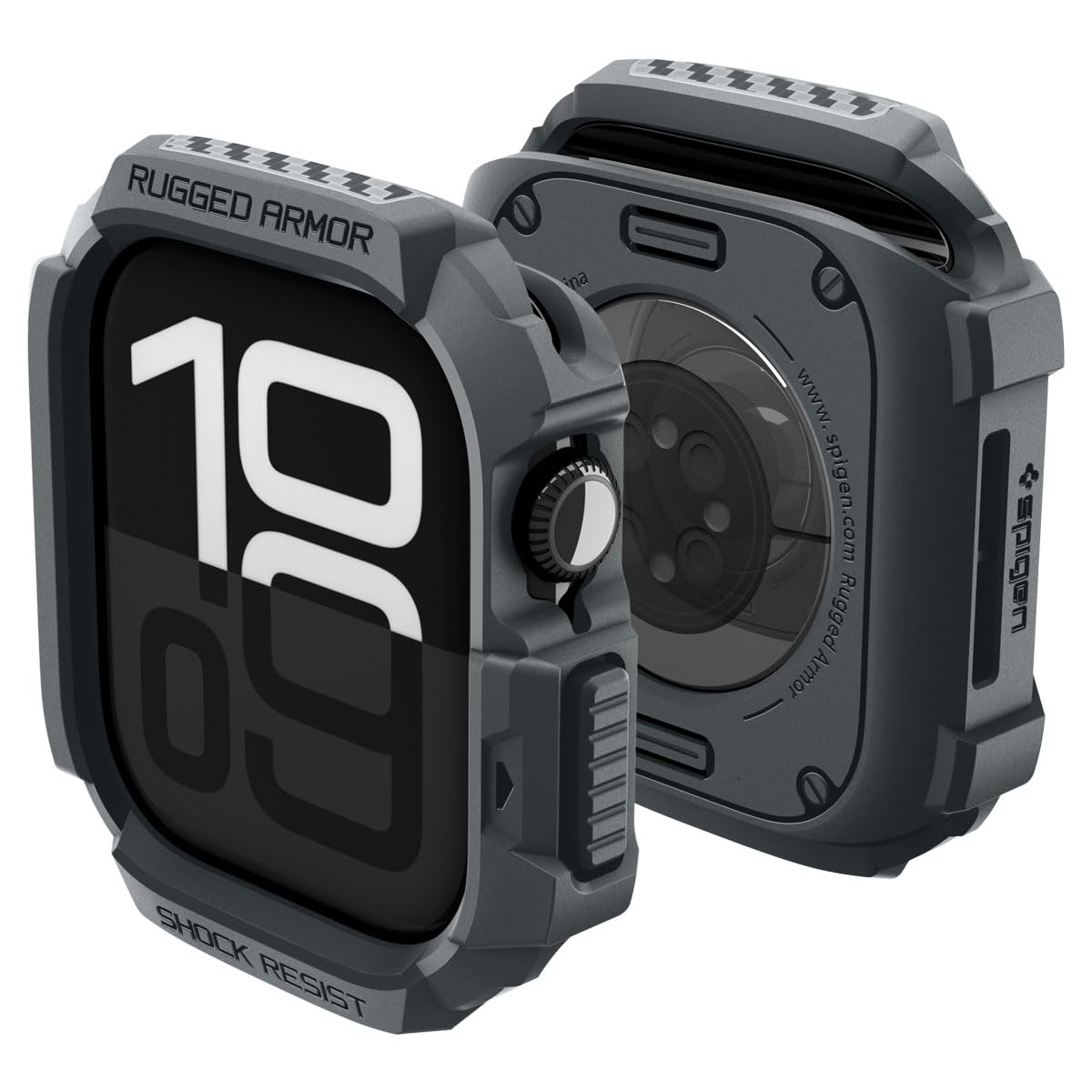 Spigen Rugged Armor 2 Apple Watch Series 11/10 46mm case in Dark Gray