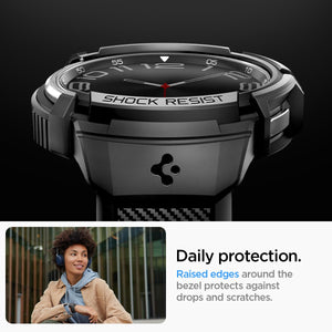 Spigen Galaxy Watch 6 Classic 43mm Case + Band - Rugged Armor Pro - Black - ACS06492 - image 5
