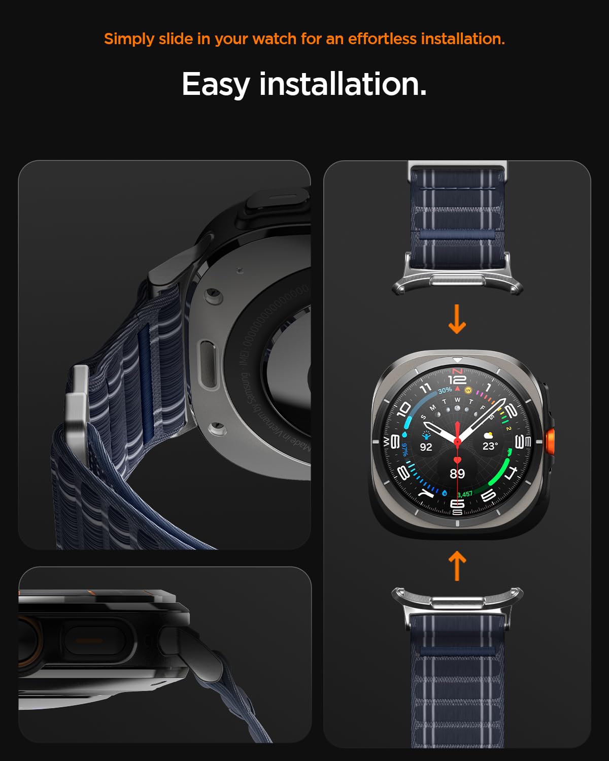 Spigen Galaxy Watch Ultra 2 & Ultra 47mm Band - WBF0 - Navy - image 7
