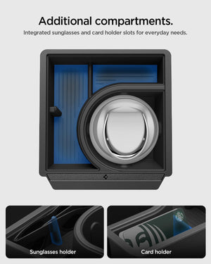 Spigen Tesla Model Y Juniper Console Organizer with Cup Holder - Black - image 4