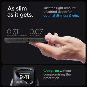 Spigen iPhone 15 Pro Max / 15 Pro / 15 Case – Ultra Hybrid (MagFit) - Frost Black