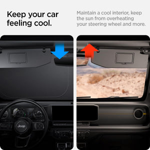 Spigen CryoShade Car Sunshade for Jeep Wrangler JL and Gladiator - Silver - image 4